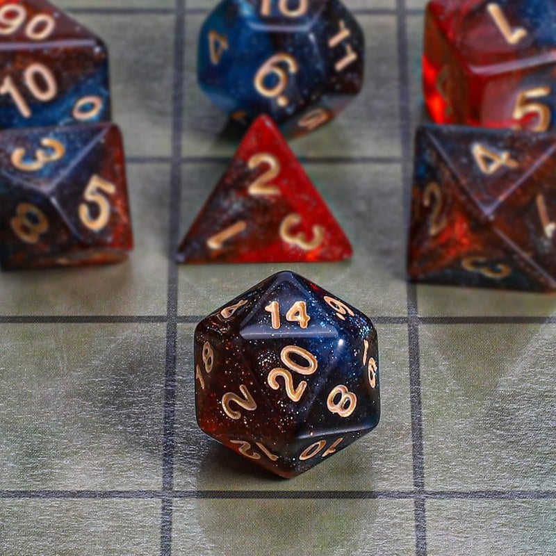 CiaraQ DND Polyhedral Dice Set with a Black Dice Bag for D&D RPG MTG Role Playing Table Games - Image 4