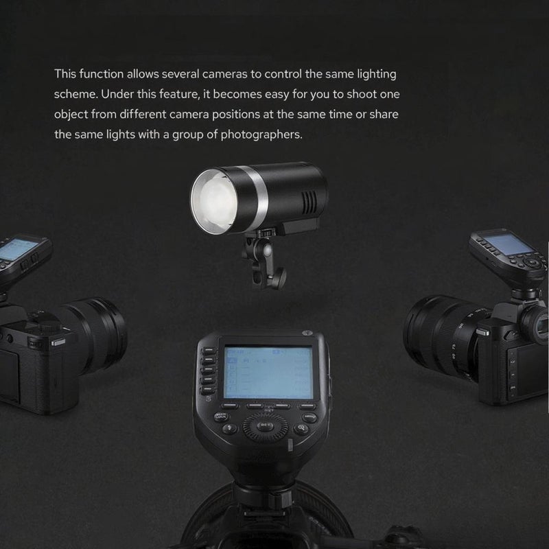 أرسلاش فلاش لاسلكي XPROII-F 2.4G مع إرسال فلاش تلقائي TTL وسرعة توقف قصوى 1/8000 ثانية (HSS) وشاشة LCD كبيرة و32 قناة و16 مجموعة، بديل لكاميرات فوجيفيلم - Image 2
