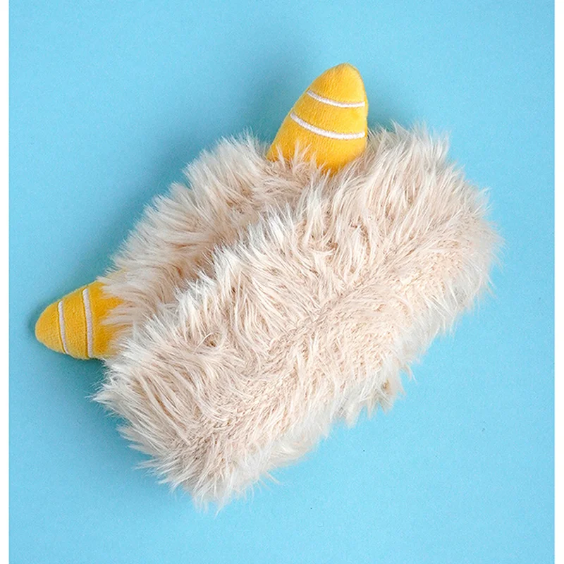 LITTLE SURPRISE BOX Cream Furry Monster 3D Style Winter Cap/Beanie For Kids
