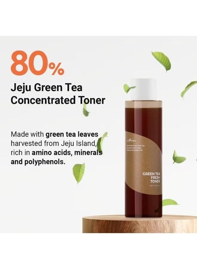 ISNTREE Green Tea Fresh Facial Toner 200ml, 6.76 fl. oz. with Hyaluronic toner 50ml | Deep Moisturizing | Sebum Control | Nourishing | Revitalizing | Hypoallergenic | Dermatologist Tested | - Image 3