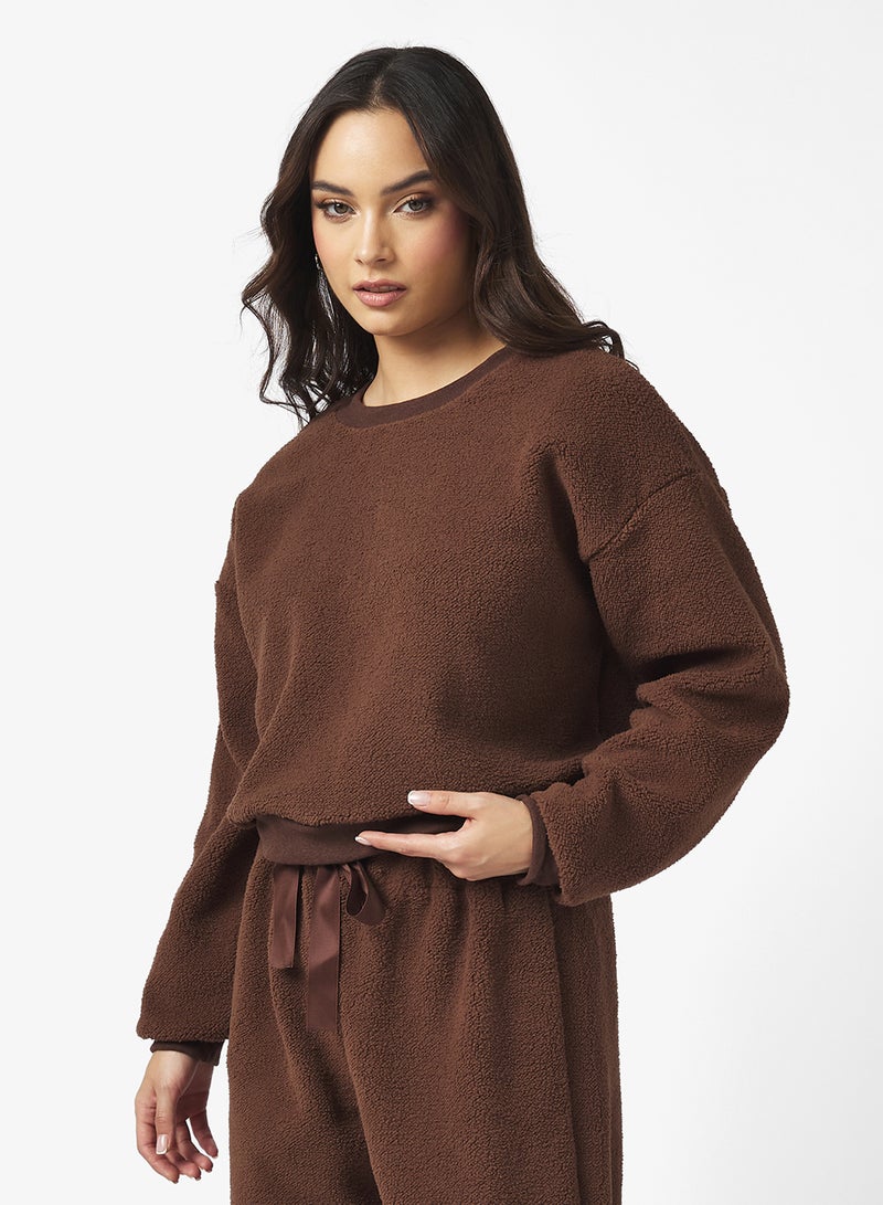 جينجر بيسيكس طقم بنطلون واسع وبلوزة مريحة من البورغ - Image 3