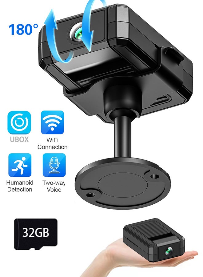 Generic Mini Wireless WiFi Security Camera, Nanny Cam with Night Vision, Remote Viewing for Security with iOS,Android Phone(inlcuded 32G TF Card) - Image 1