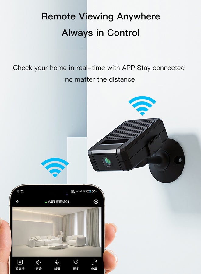 Generic Mini Wireless WiFi Security Camera, Nanny Cam with Night Vision, Remote Viewing for Security with iOS,Android Phone(inlcuded 32G TF Card) - Image 5