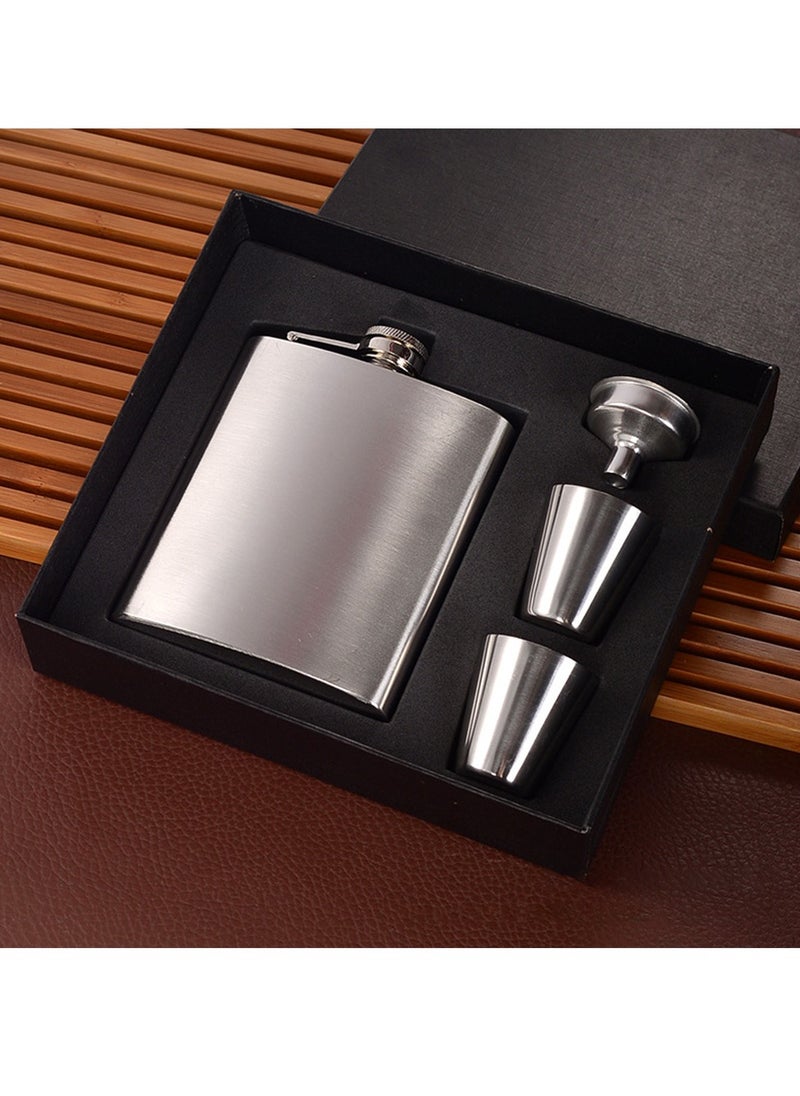 HomarKet Stainless Steel Hip Flask Bottle Set Silver  - Image 5