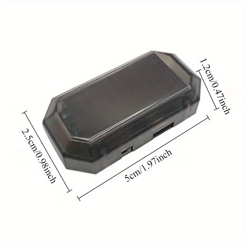 2pcs Red Portable Car Solar Wireless Anti Theft Reminder LED Lights Simulated Night Time Safety for Vehicles - Image 5