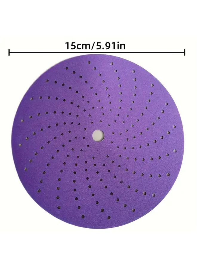 50 Pcs 6 Inch Purple Rotary Sandpaper Set Ventilated Cooled Ultra Durable Ceramic Coating Wood Polishing Finishing High Efficiency Sanding Discs Polymer Backing Rail Grinders Woodworking Tools - Image 2