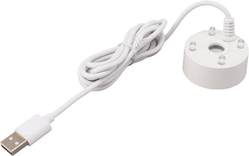آلة ضباب USB صغيرة مع أضواء LED ملونة لحوض الزهور الأبيض - Image 1