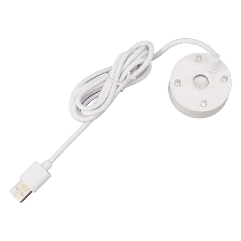 آلة ضباب USB صغيرة مع أضواء LED ملونة لحوض الزهور الأبيض - Image 3