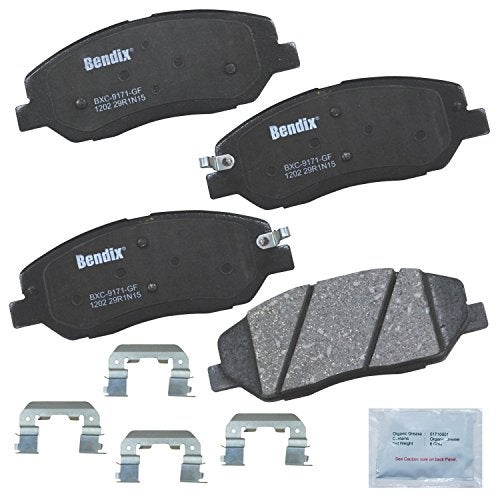 Bendix Priority1 CFC1202 Ceramic Front Brake Pads for Hyundai Entourage 2010-2007, Santa Fe 2009-2007, Santa Fe 2016-2013, Santa Fe XL 2016-2015, Kia Sedona 2012-2006, Sedona 2014 - Image 1