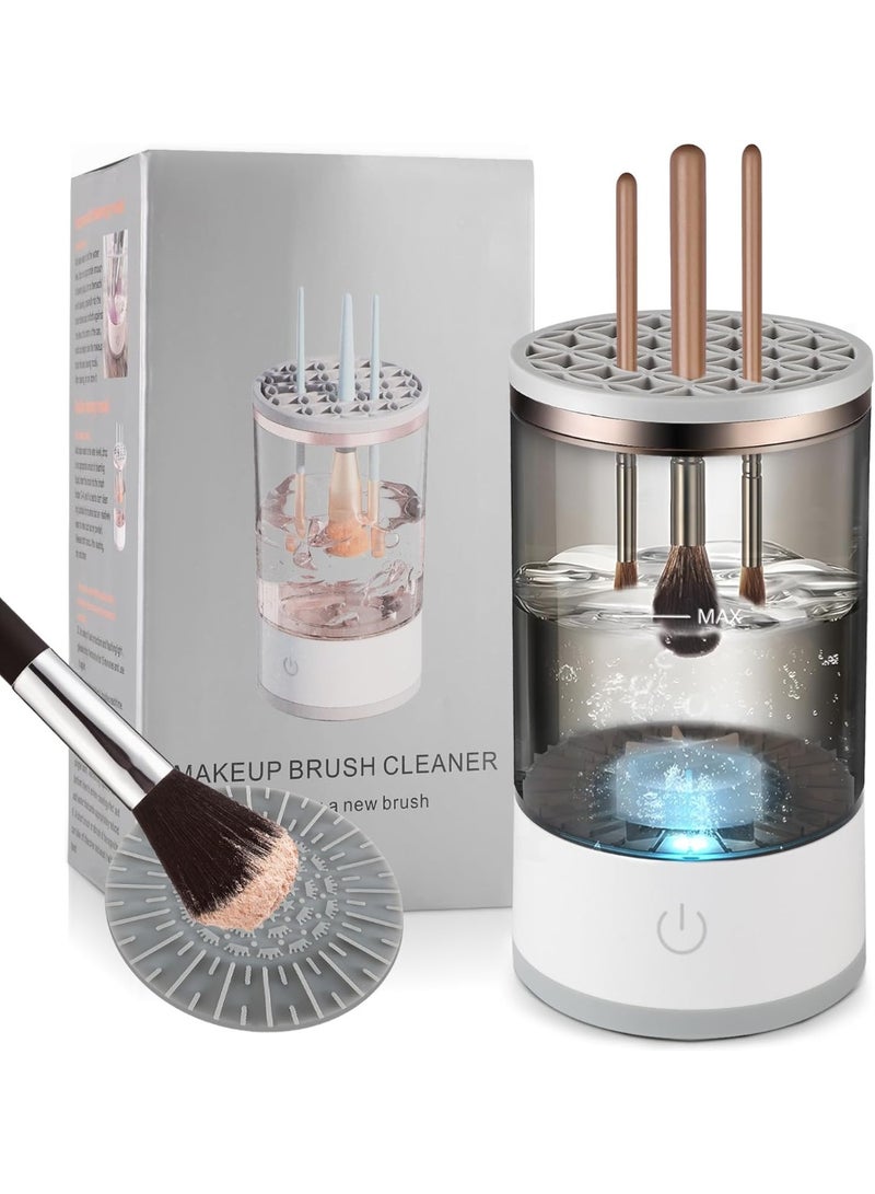Electric Makeup Brushes Cleaner,Portable  Reusable Make Up Brush Cleaner Machine,Make Up Brush Cleaner Set for Quick Cleaning and Drying - Image 1