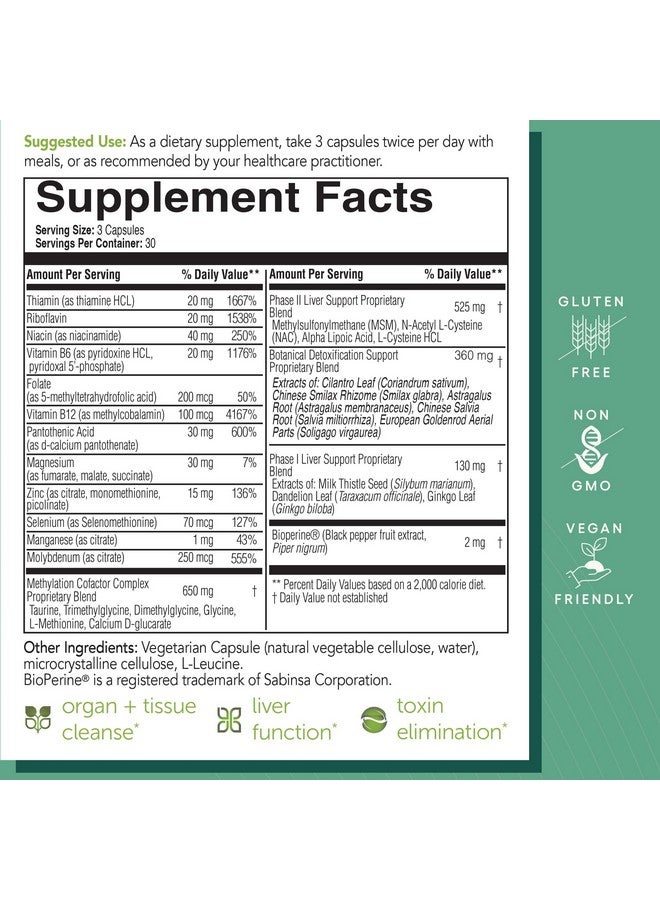 EcoNugenics ecoDetox Supplement for Liver Detox & Total Body Cleanse - Helps Enhance Digestive Health & Energy - Formulation w/Milk Thistle, Vitamin B12, Magnesium & More - 90 Capsules - Image 4