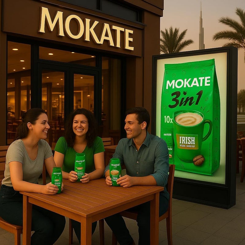 MOKATE موكات 3 في 1 آيريش كريم مزيج القهوة الفورية (170g, 10 أكياس) - Image 4