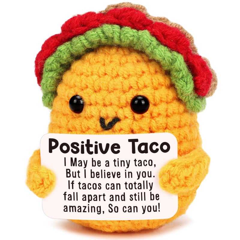 Jettryran Mini Positive Taco Birthday Gifts for Men Women Boys Easter Basket Stuffers for Teens Girls Get Well Stress Relief Emotional Inspirational Support Easter Basket Essentials Eggs Fiiled Gifts for Adults - Image 2