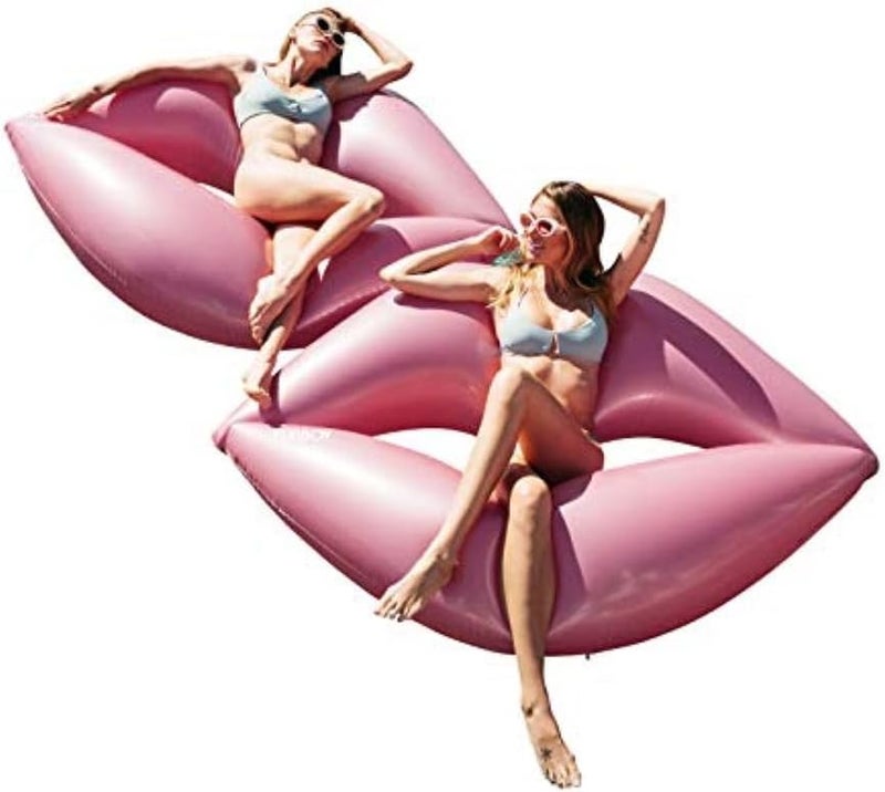 FUNBOY Giant Inflatable Pink Lips Pool Float Luxury Float for Summer Pool Party and Entertainment - Image 4