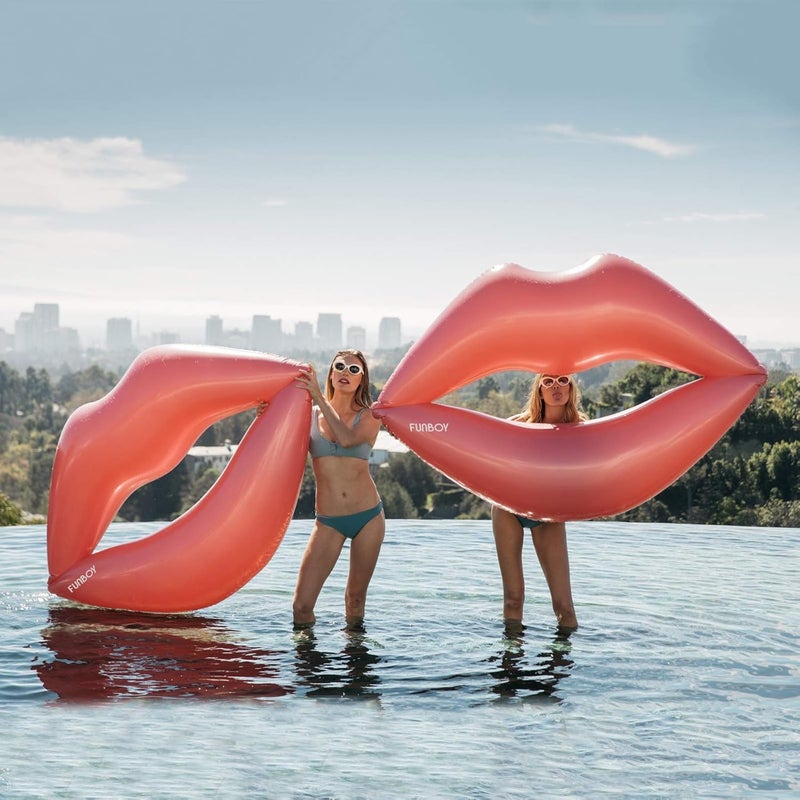FUNBOY Giant Inflatable Pink Lips Pool Float Luxury Float for Summer Pool Party and Entertainment - Image 2