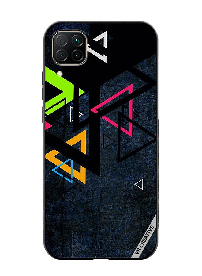 VR CREATIVE Protective Case Cover For Huawei Nova 7i/P40 Lite Multiple Triangle Design Multicolour - Image 1
