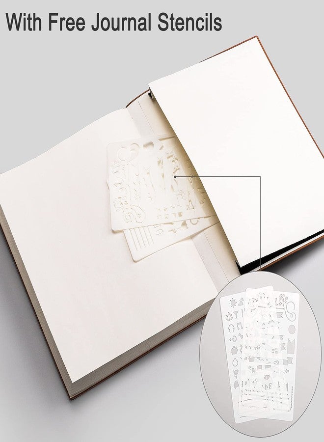 EMSHOI Dotted Journal Notebook, B5 Bullet Dot Grid Notebook for Writing, 192 Numbered Pages,100 GSM Thick Paper, Soft Leather Cover, Inner Pocket, Gift Box, 7.48"x10.15" - Image 4