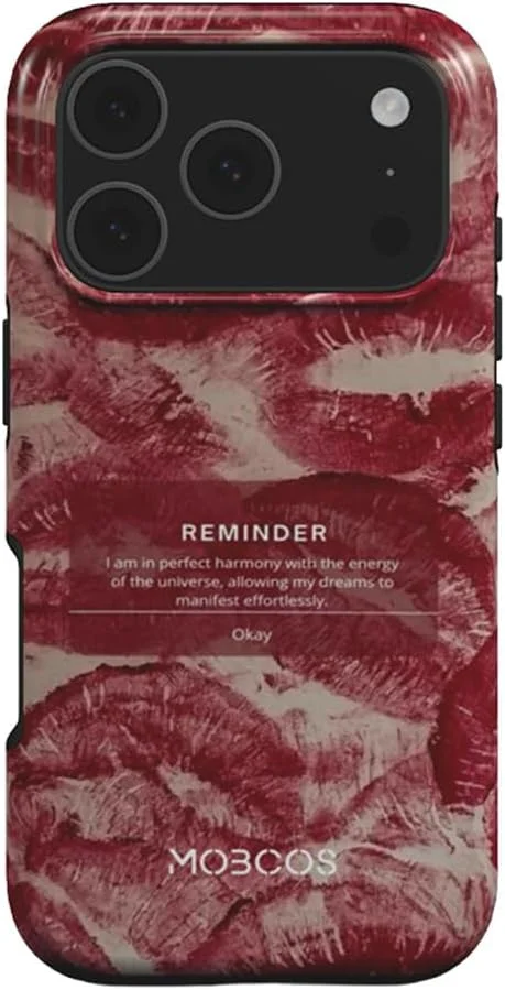 Mobcos Mobcos iPhone 17 Pro Reminder Premium Case Compatible with Hybrid Dual-Layer Hard Shell + Silicone Protection - Scratch-Resistant Shockproof Mobile Cover