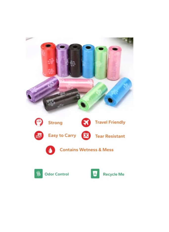 BLOOMING TIME Pack Of 8 Disposable Diaper Bag Refill Rolls Safe And Odour Control - Multicolour  - Image 4
