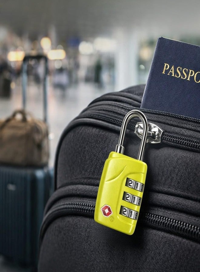 QUIRA TSA Approved 3 Digit Combination Luggage Lock - Travel Suitcase Security Padlock for Bags, Backpacks & Trolleys - Resettable Code Lock with Durable Metal Shackle (Green) - Image 5