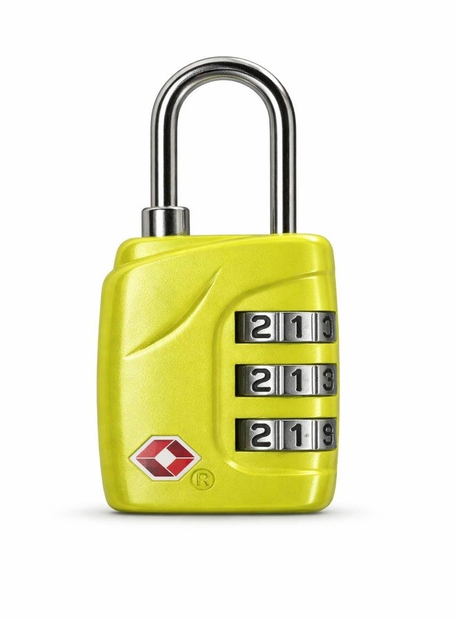 QUIRA TSA Approved 3 Digit Combination Luggage Lock - Travel Suitcase Security Padlock for Bags, Backpacks & Trolleys - Resettable Code Lock with Durable Metal Shackle (Green) - Image 1
