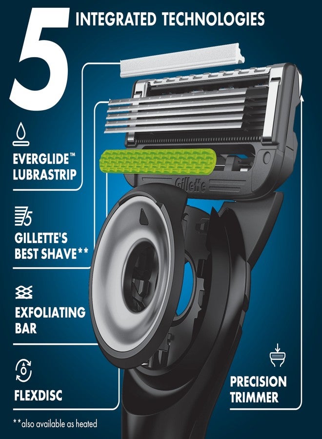 Gillette Labs Special NFL Lions Edition Shaving Razor for Men - 1 Handle, 4 Razor Blade Refills & Magnetic Stand, Perfect for Game Day Grooming, GilletteLabs with Exfoliating Bar - Image 3