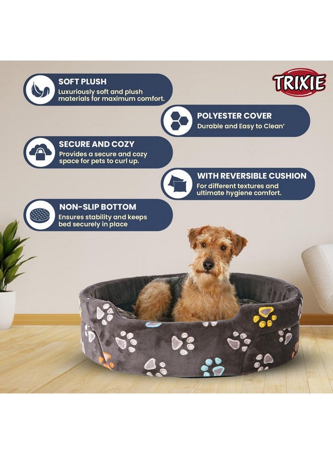 Trixie , Premium Donut Style Plush Dog Bed, Reversible Suitable For Extra Small Breeds During Winters, 85 × 75 Cm, Grey - Image 3