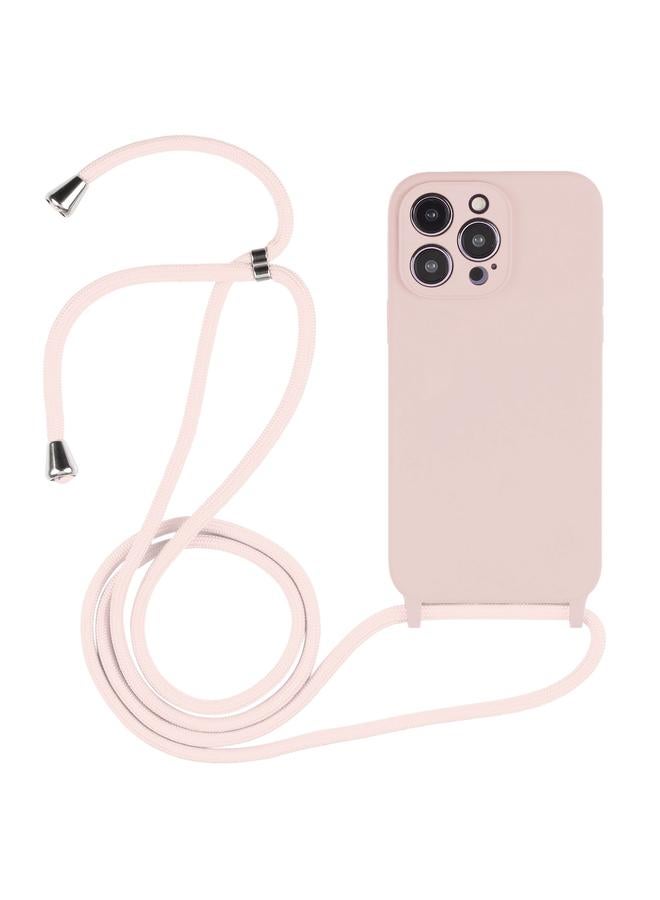 اس-توب جراب لهاتف iPhone 14 Pro Crossbody مع حبل من السيليكون السائل - Image 1