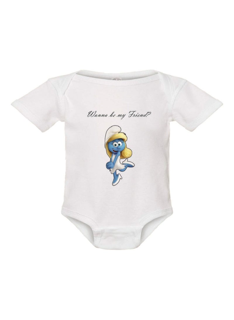 Pikkaboo Smurfette Bodysuit Onesie, 12-18 months - Image 1