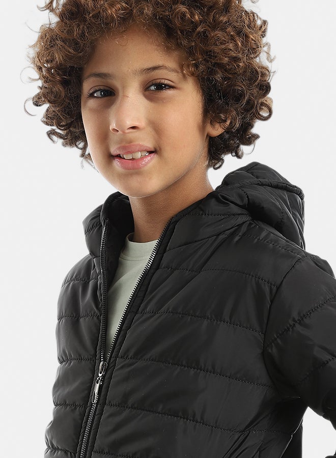 Andora Basic Pump Zipper Closure Black Jacket_Black - Image 4