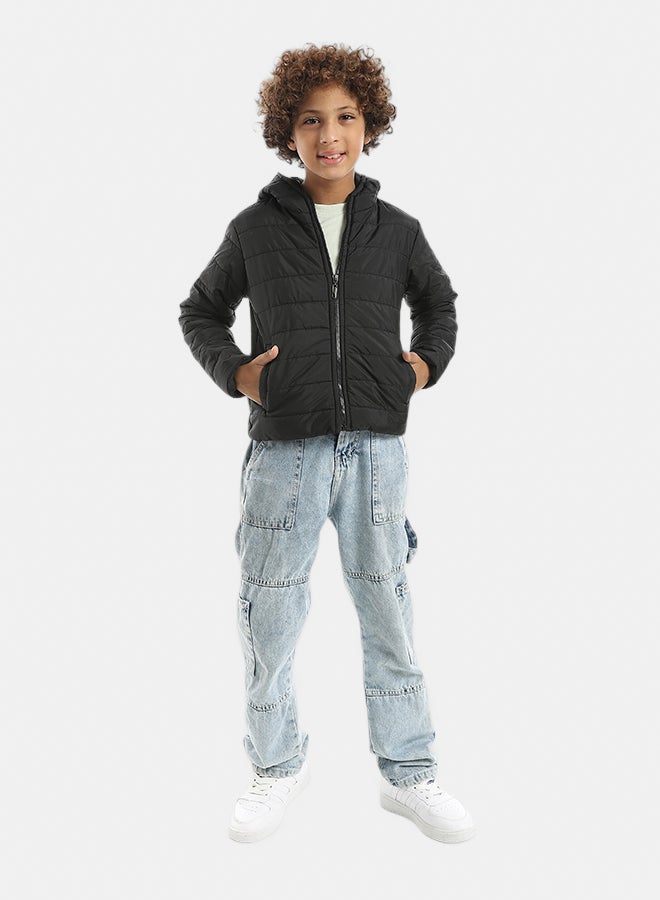 Andora Basic Pump Zipper Closure Black Jacket_Black - Image 5