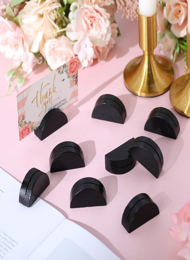 Colingmill 100pcs Wooden Table Number Stands Weeding Table Name Holder Place Card Holders, 1.57 x 0.79 x 0.79 inches Office Tag Photo Menu Clips Wedding Banquet Birthday Party Restaurant - Image 3