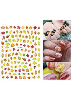 Jacknb 6 Sheets Autumn Nail Art Stickers 3D Fall Nail Decals Self-Adhesive Pumpkin Squirrel Turkey Maple Leaves Nail Art Supplies Thanksgiving Manicure Design Nail Decorations Accessories  - Image 3
