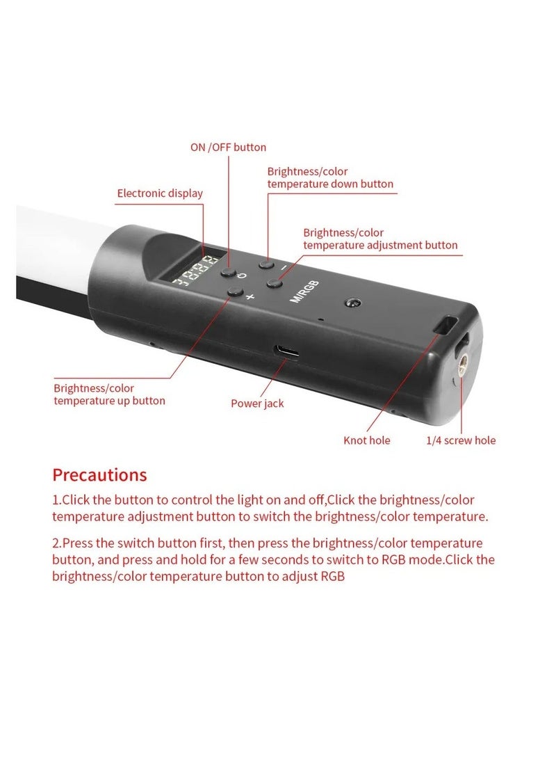 Jmary FM-128 RGB Led Light Waterproof Lighting Bar With OLED Display Indicator - Image 3