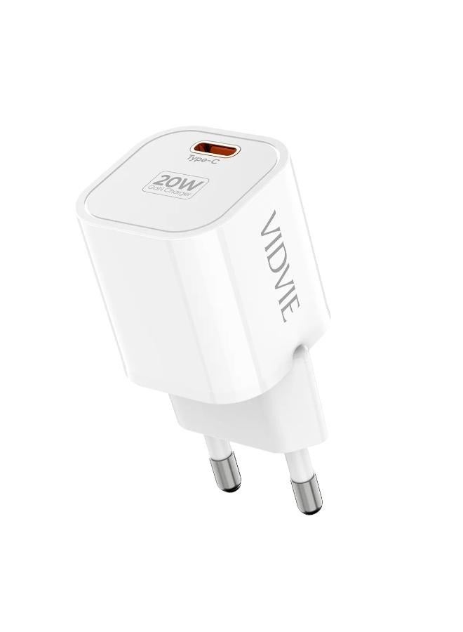 Vidvie 20W Wall Charger with Fast Charging Support Type-C to Type-C Cable Included - Image 1