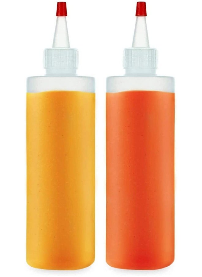 BRIGHTFROM - BRIGHTFROM Empty Squeeze Bottles 16 OZ, 4 PACK Squirt Containers with Red Top, BPA Free for Condiments, Syrup, Ketchup, Sauces, Dressing, Oil, Honey | Arts and Crafts - Leak Proof - Kitchen - Image 1