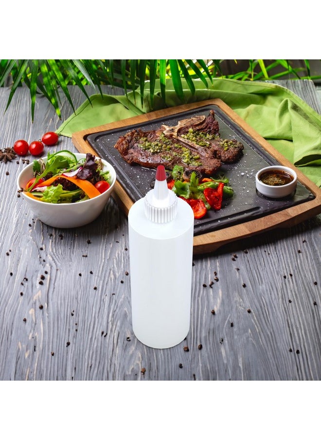 BRIGHTFROM - BRIGHTFROM Empty Squeeze Bottles 16 OZ, 4 PACK Squirt Containers with Red Top, BPA Free for Condiments, Syrup, Ketchup, Sauces, Dressing, Oil, Honey | Arts and Crafts - Leak Proof - Kitchen - Image 1