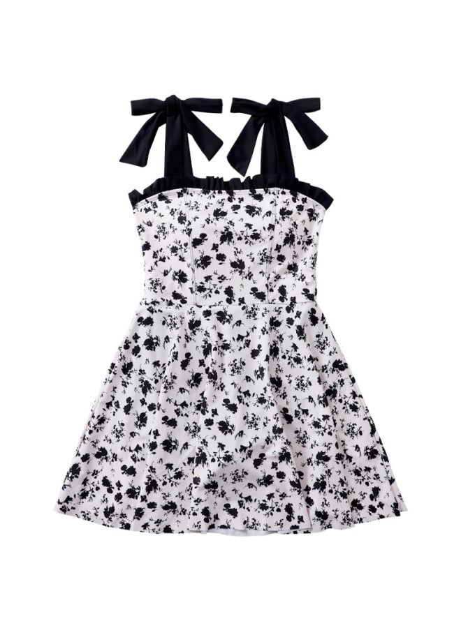 Direct Parent-Child Swimwear Fashion Small Fresh Print Slim Slim Belly Covering Skirt One-Piece Mother And Daughter Swimwear-Color:Adults Ybn- - Image 1