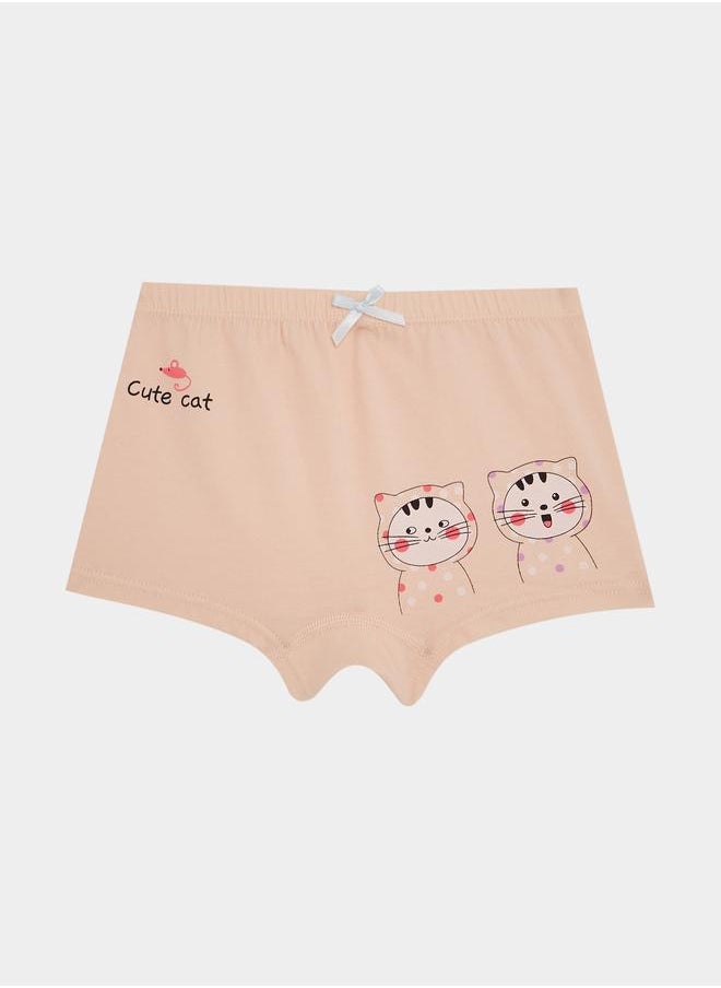 Styli Pack of 4 - Cutie Cat Print Briefs  - Image 3