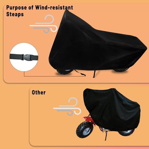 Chikia Mini Bike Cover Outdoor,Minibike Cover Waterproof,Compatible with Coleman CT200U CT200U-EX BT200X RT200 B200R B200RSV Massimo Baja Trail Master Mini bike Accessories,Protection,Dustproof - Image 3