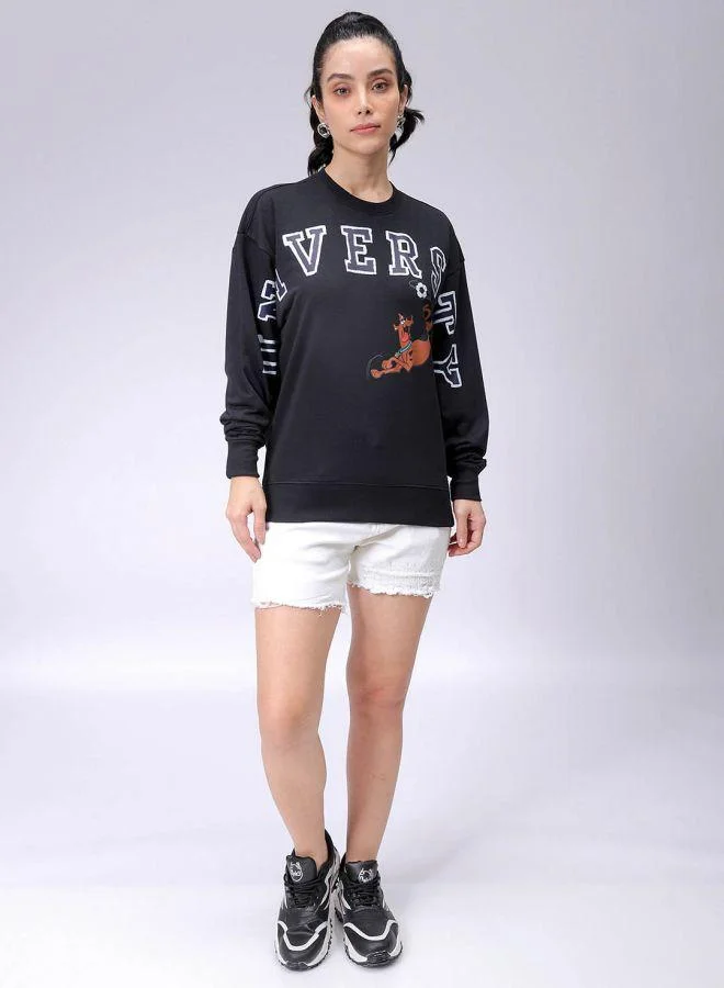 Freehand  Women Boxy Fit Scooby Doo Oversized Sweatshirt for Women | Best Price UAE