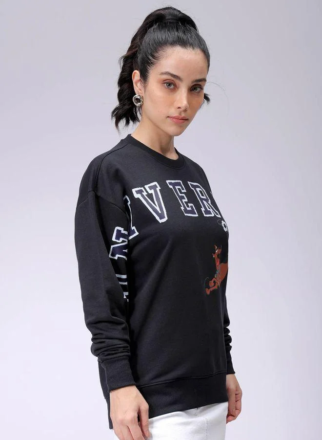 Freehand  Women Boxy Fit Scooby Doo Oversized Sweatshirt for Women | Best Price UAE