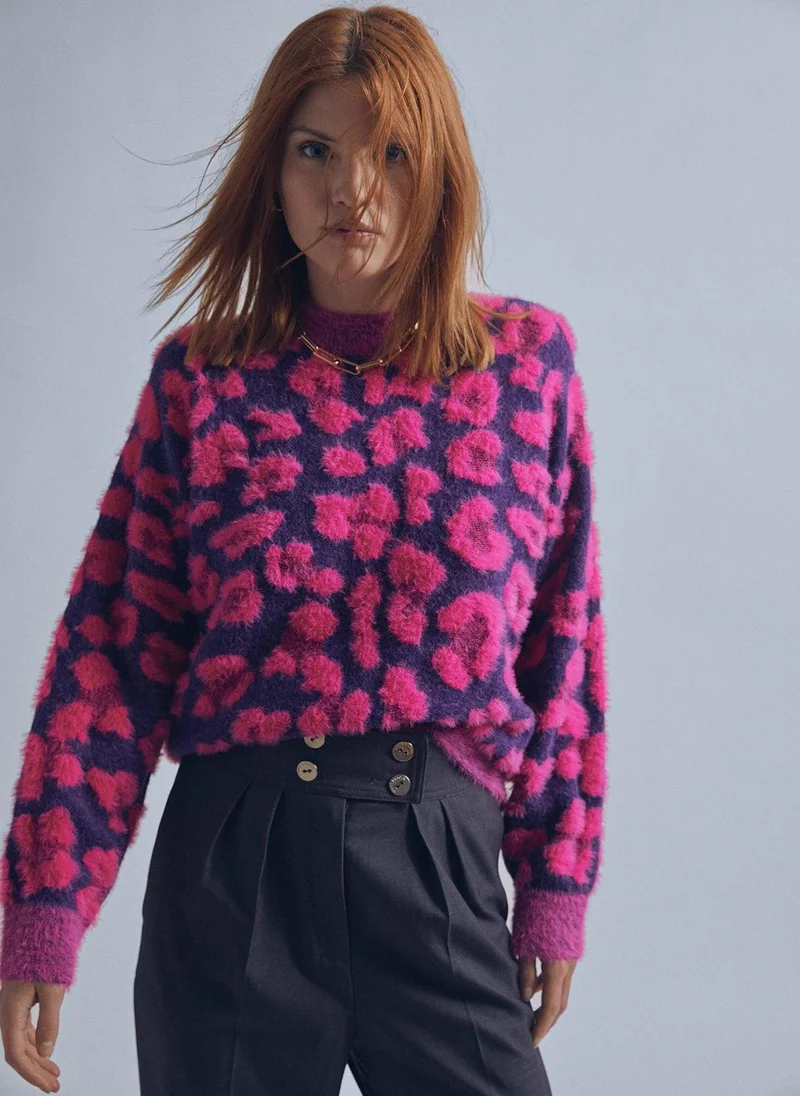 Lola Casademunt Animal print knit sweater
