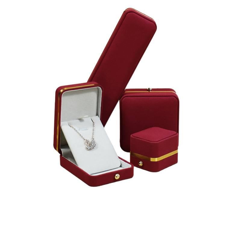 PU Leather Jewelry Box for Rings Necklaces and Bracelets Lockable SD 1 Multicolour Leather - Image 1
