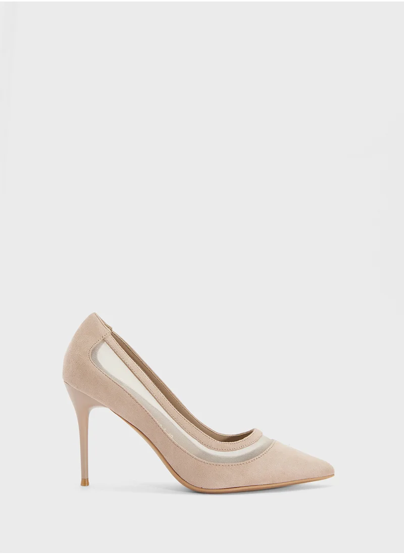 ELLA High Heeled Mesh Pump