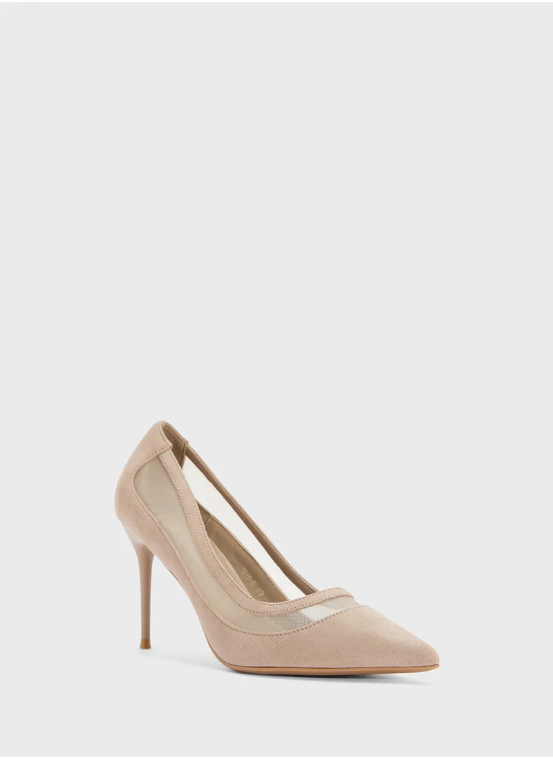 ELLA High Heeled Mesh Pump