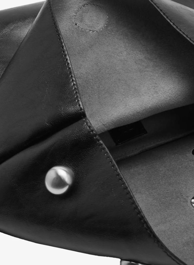 Parfois Black Handbag With Spheres And Flap for Women | Best Price UAE