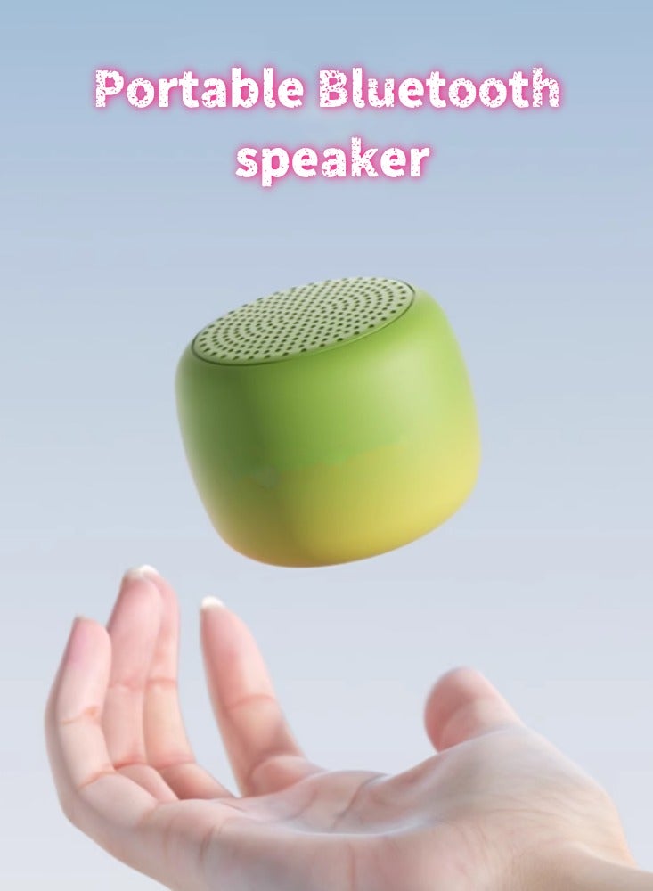 Portable Bluetooth Mini Speaker Outdoor Sports Running Mini Mini Speaker Mini Wireless Subwoofer Gradient Green - Image 1