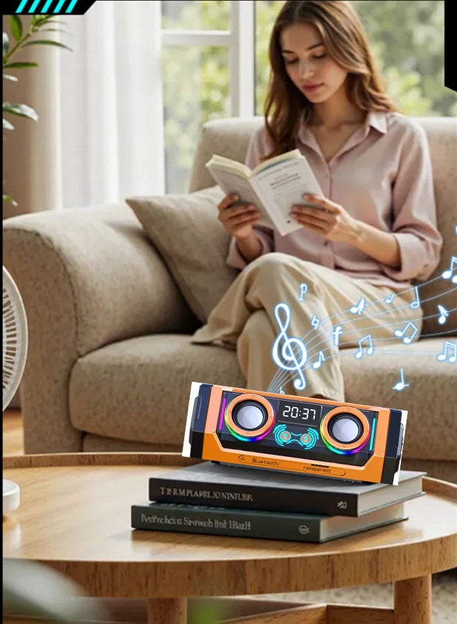 نيوترل مكبر صوت لاسلكي Bluetooth V18 Mecha Esports يتميز بمكبر صوت عالي الطاقة 10 وات وإضاءة RGB مبهرة، ويوفر وظائف تشغيل الموسيقى والرد على المكالمات. مثالي للألعاب الإلكترونية ومشاهدة الأفلام وحفلات أعياد الميلاد ومناسبات تناول الطعام في الهواء الطلق. - Image 5