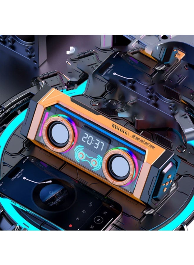 نيوترل مكبر صوت لاسلكي Bluetooth V18 Mecha Esports يتميز بمكبر صوت عالي الطاقة 10 وات وإضاءة RGB مبهرة، ويوفر وظائف تشغيل الموسيقى والرد على المكالمات. مثالي للألعاب الإلكترونية ومشاهدة الأفلام وحفلات أعياد الميلاد ومناسبات تناول الطعام في الهواء الطلق. - Image 3